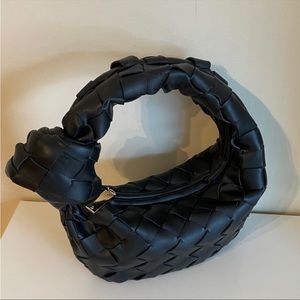 Black Woven Bottega Bag dupe